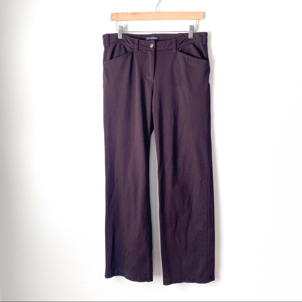 Eileen Fisher Brown Straight Leg Trouser Pant Size Small